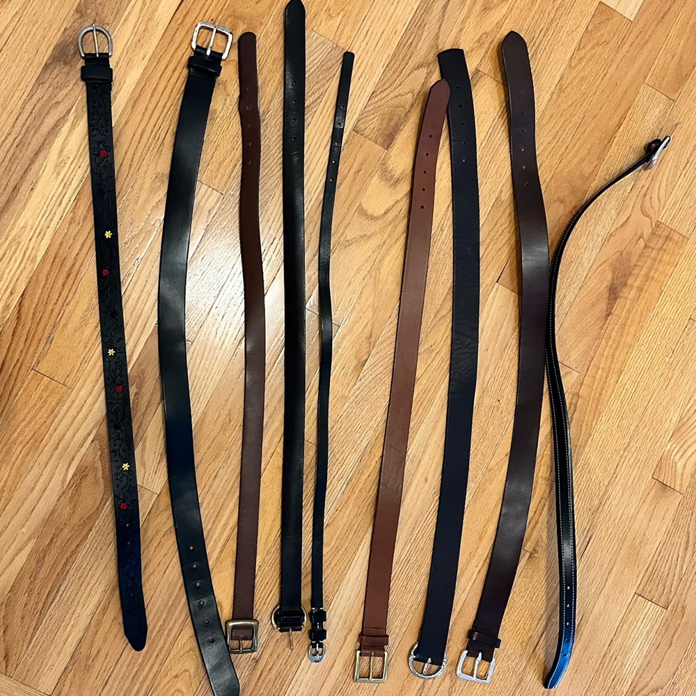 Bundle of Small and X Small belts - 9 in total